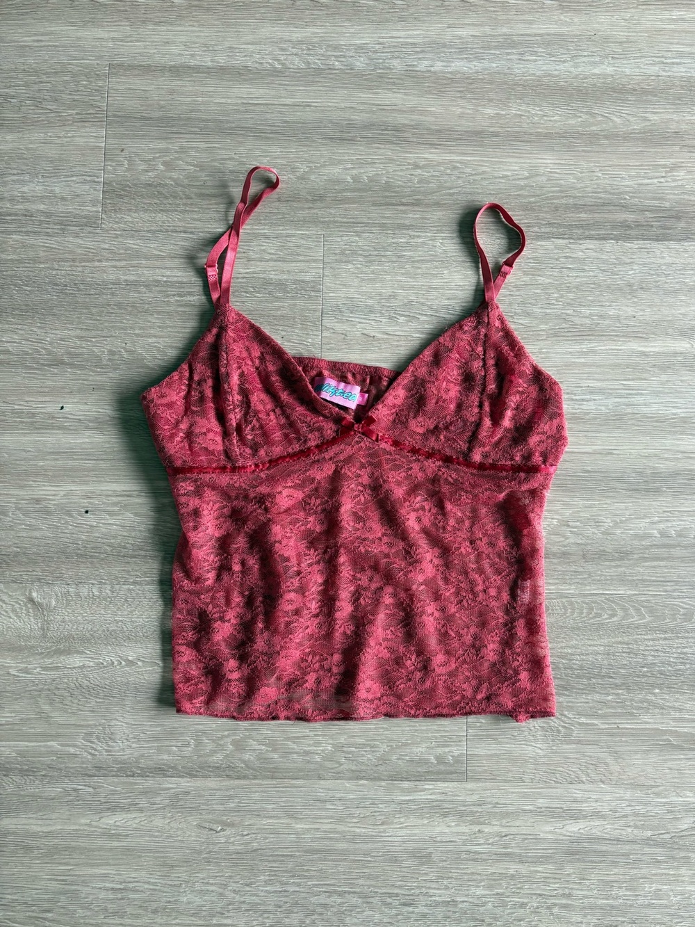Edikted Burgundy Lace Cami Top ❤️